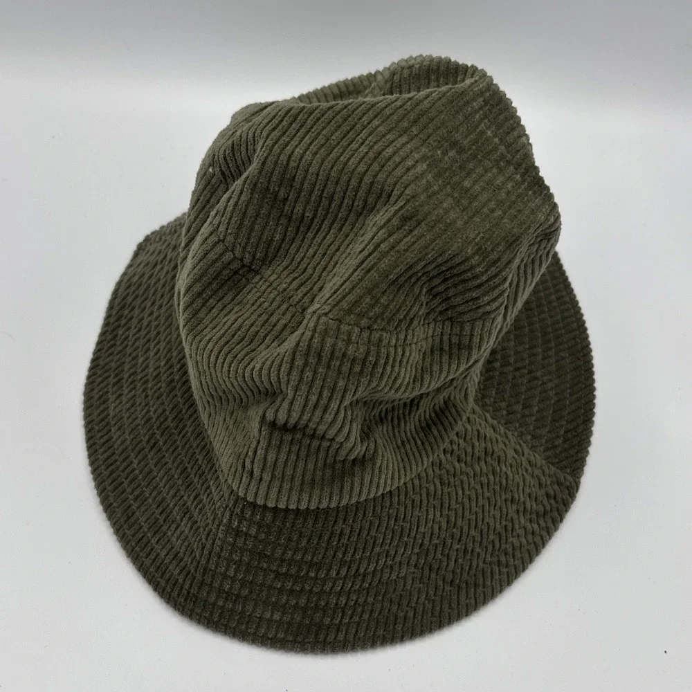 David And Young Womens Corduroy Bucket Hat Olive Green Preppy Classic FWBU114
